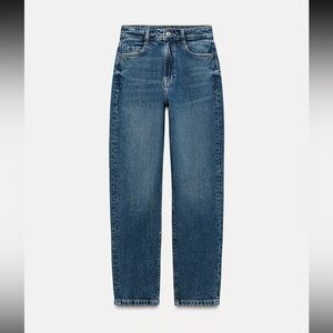 ZARA Z1975 HIGH RISE SLIM MOM LEG JEANS BLUE SIZE 28 (US 6)